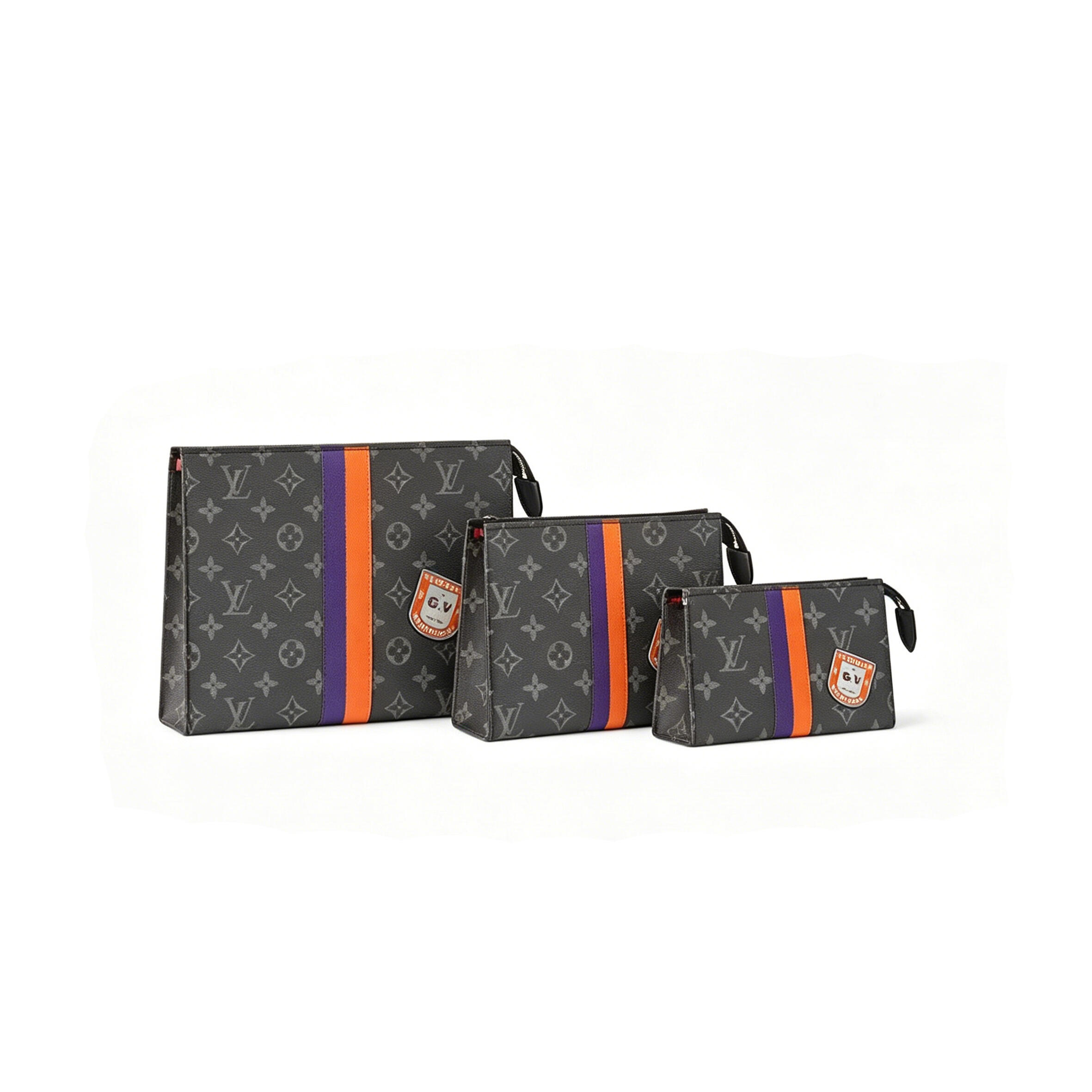 LOUIS VUITTON TRIO TOILET POUCH MON MONOGRAM P01957 (25*20*6cm)